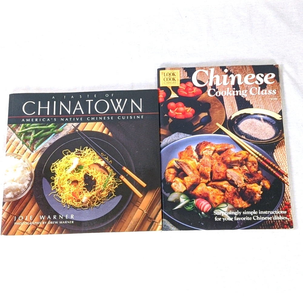 TWO COLORFULLY ILLUSTRATED CHINESE COOKBOOKS